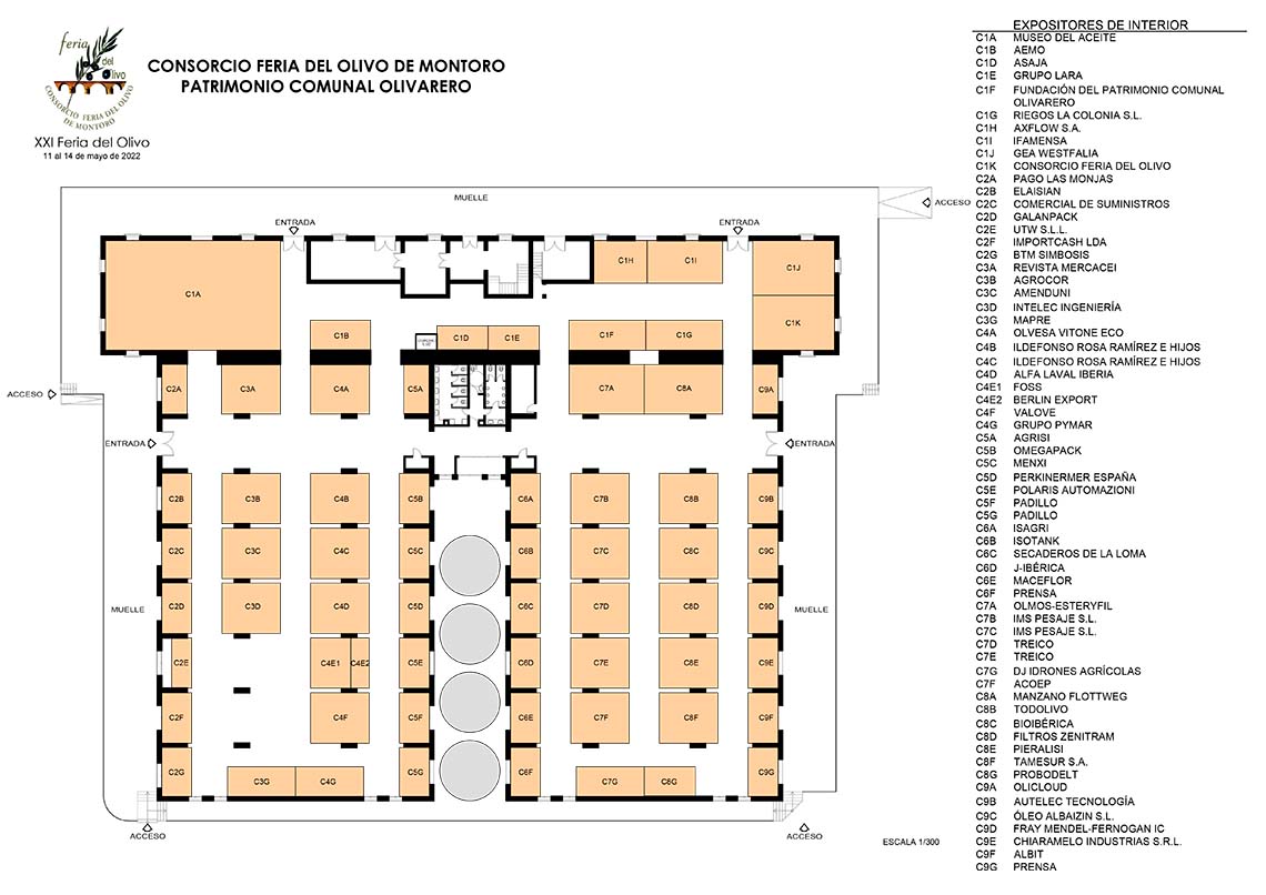 Mapa stand expositores interior 2022